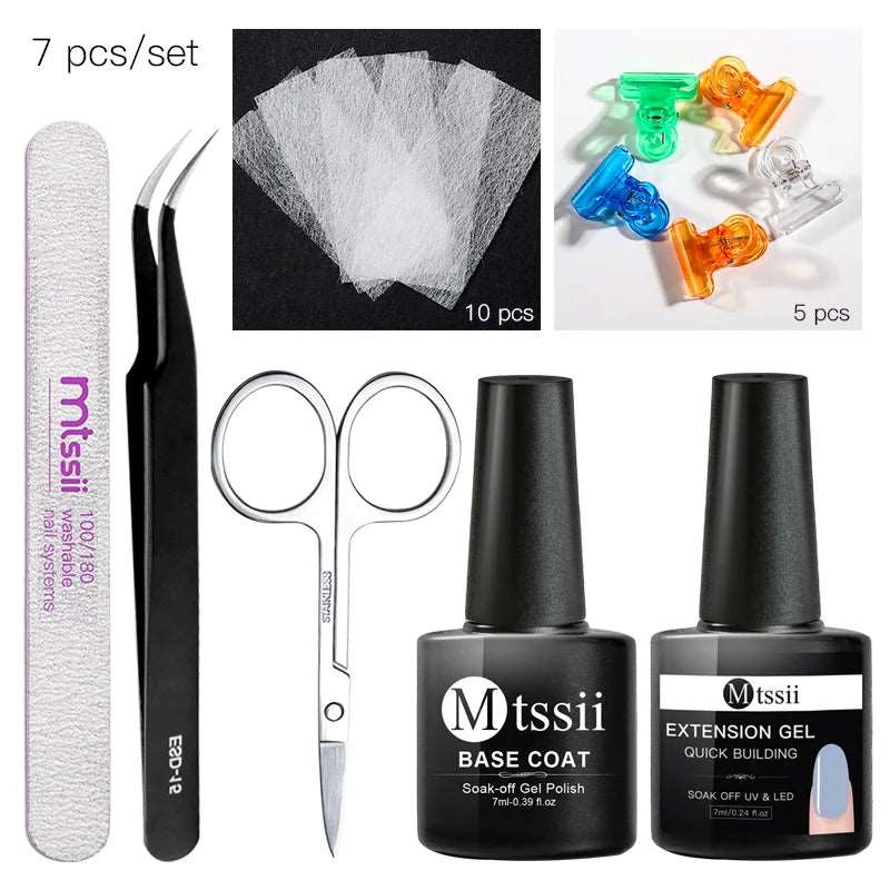 1 Set Nail Extension Glue Nail Extension Fiberglass Fiber glass Silk Nails Wrap Stickers Nail Form Nail Art Tools