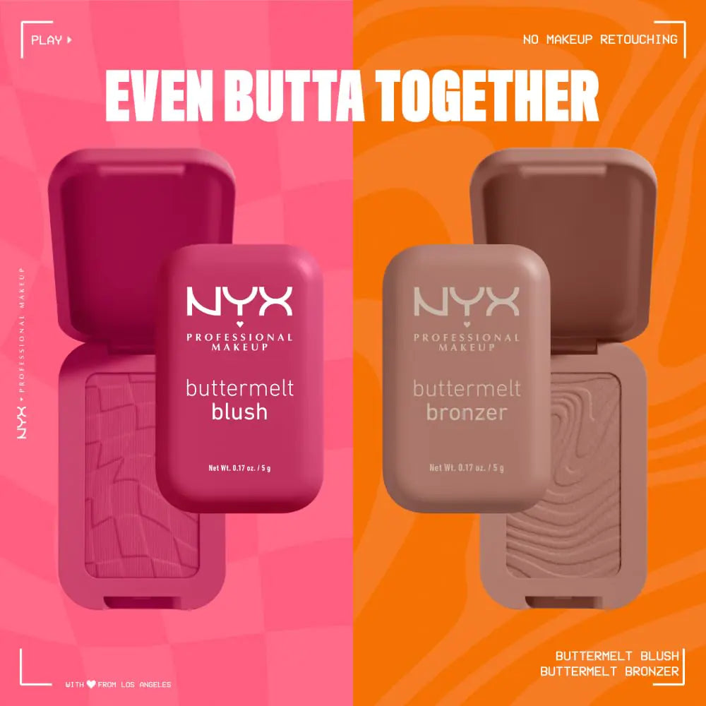 NYX Buttermelt Powder Blush – Vegan, Long-Lasting