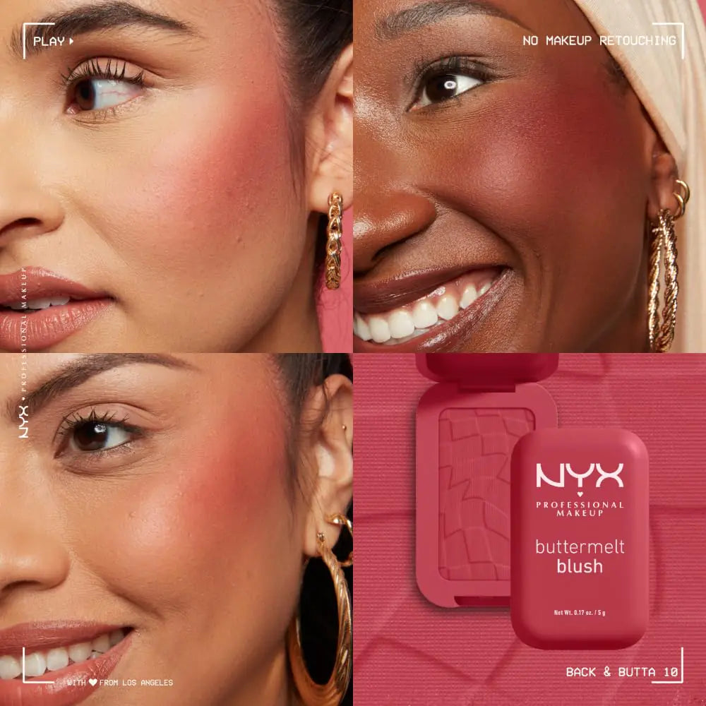 NYX Buttermelt Powder Blush – Vegan, Long-Lasting