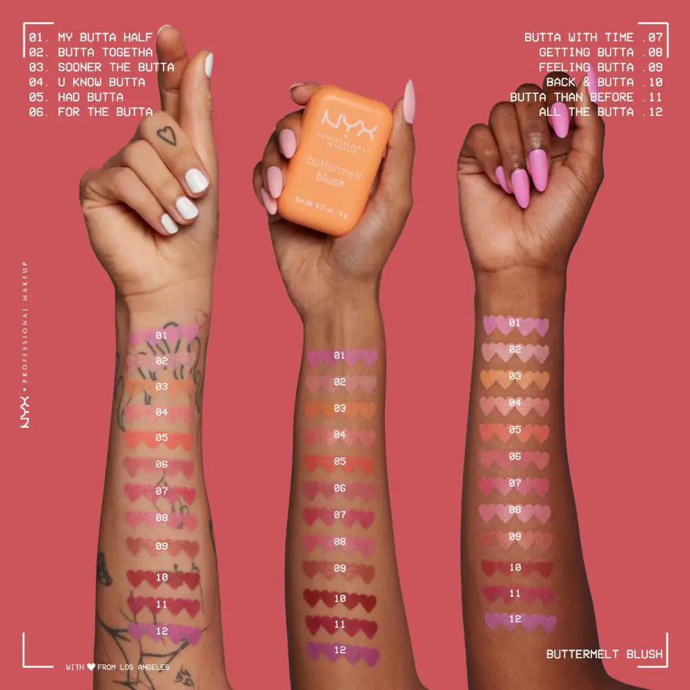 NYX Buttermelt Powder Blush – Vegan, Long-Lasting