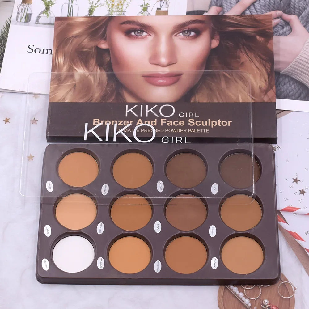 Paleta mate de 12 colores Kiko