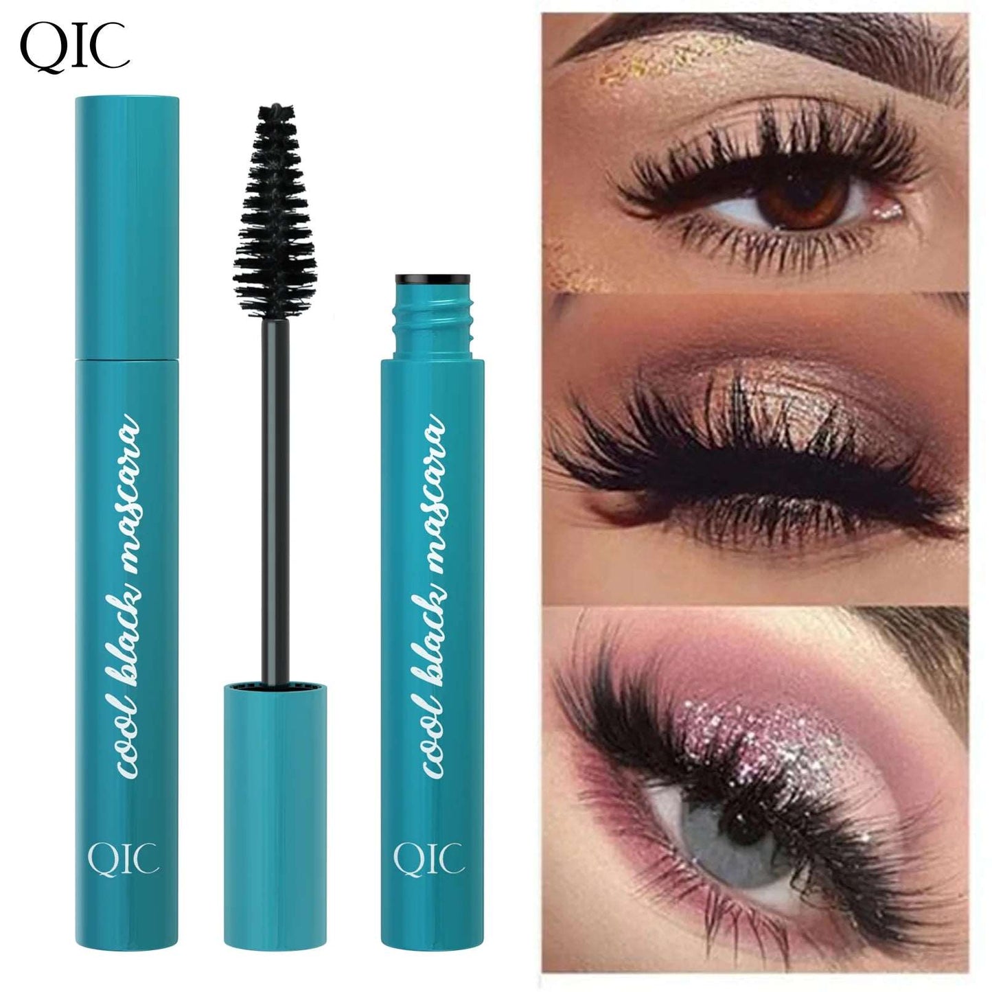 3D Mascara Waterproof Long Lasting Lash Cool Black Eyelashes Silk Fiber Lengthening Mascara Liquid Extension Full Volume Makeup