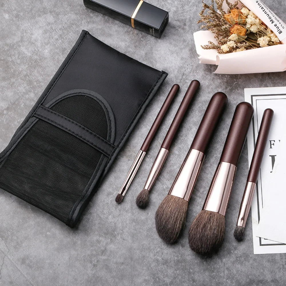 Travel Size Wool Makeup Brush Set