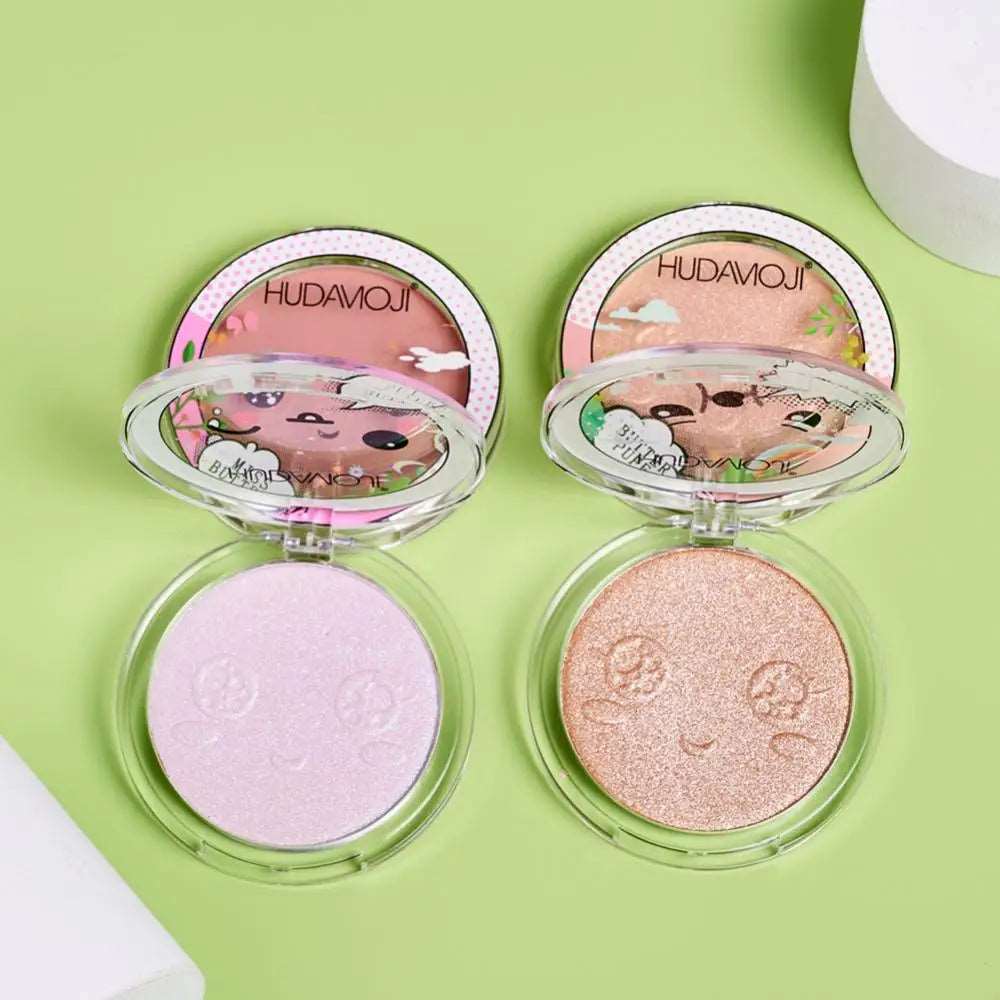 4 Colors Blush Palette Face Rouge Highlight Eyeshadow Pressed Powder Natural Color Rendering Lasting Makeup Blush Compact Powder