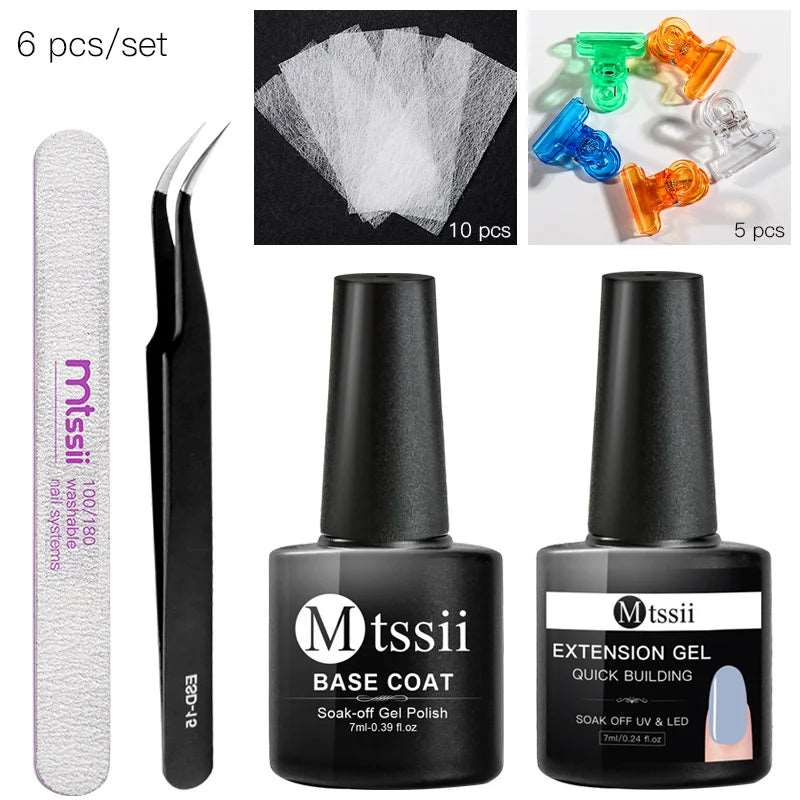 1 Set Nail Extension Glue  Nail Extension Fiberglass Fiber glass Silk Nails Wrap Stickers Nail Form Nail Art Tools