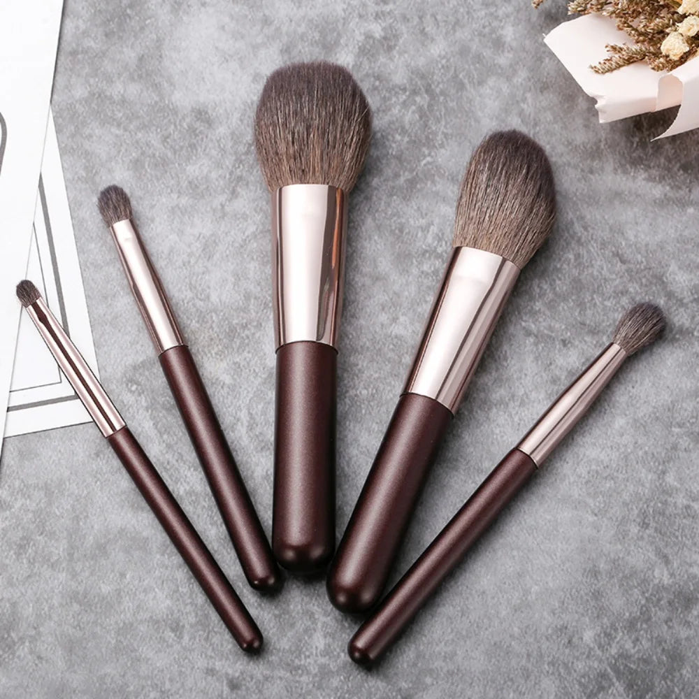 Travel Size Wool Makeup Brush Set