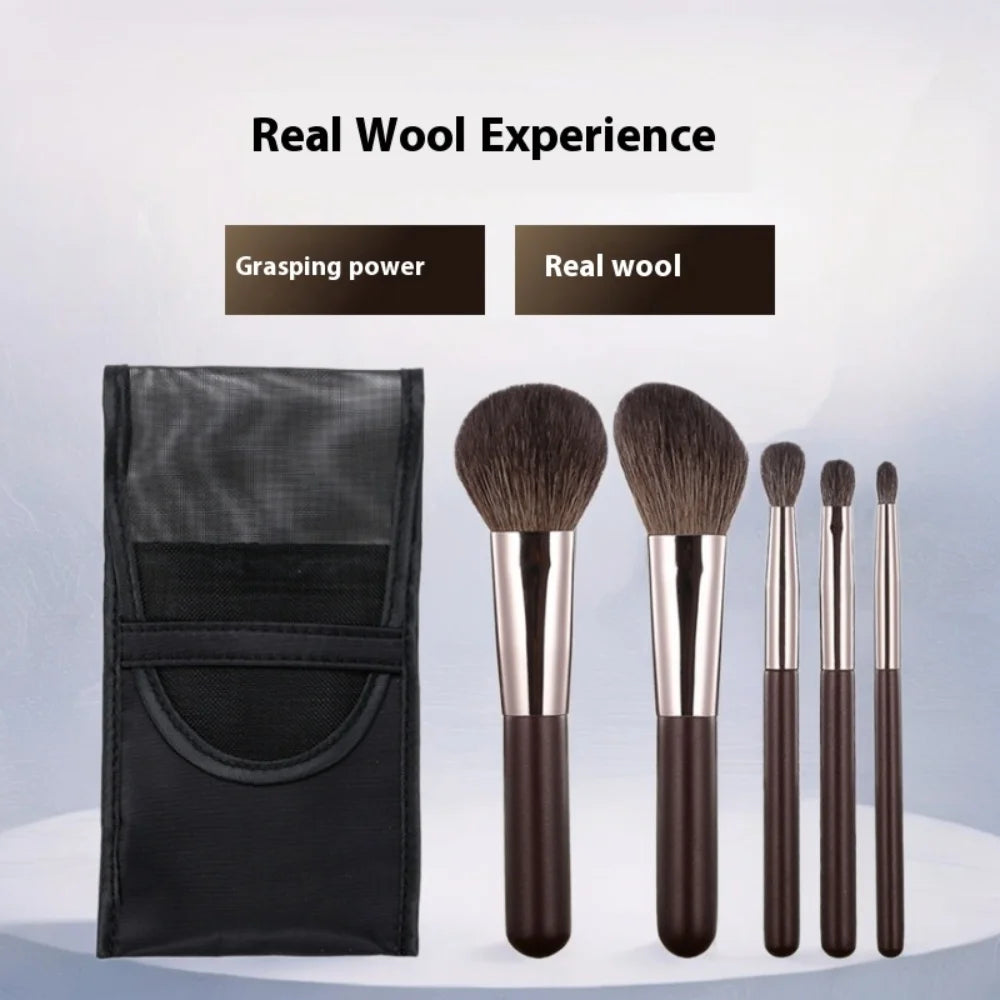 Travel Size Wool Makeup Brush Set