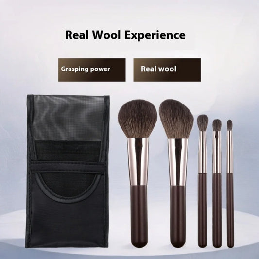 Travel Size Wool Makeup Brush Set