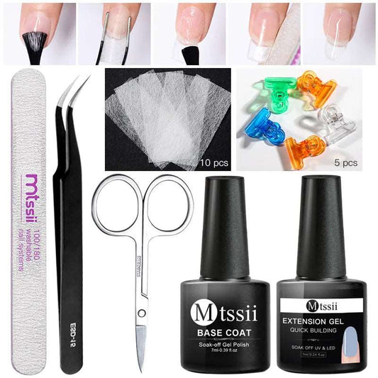 1 Set Nail Extension Glue  Nail Extension Fiberglass Fiber glass Silk Nails Wrap Stickers Nail Form Nail Art Tools