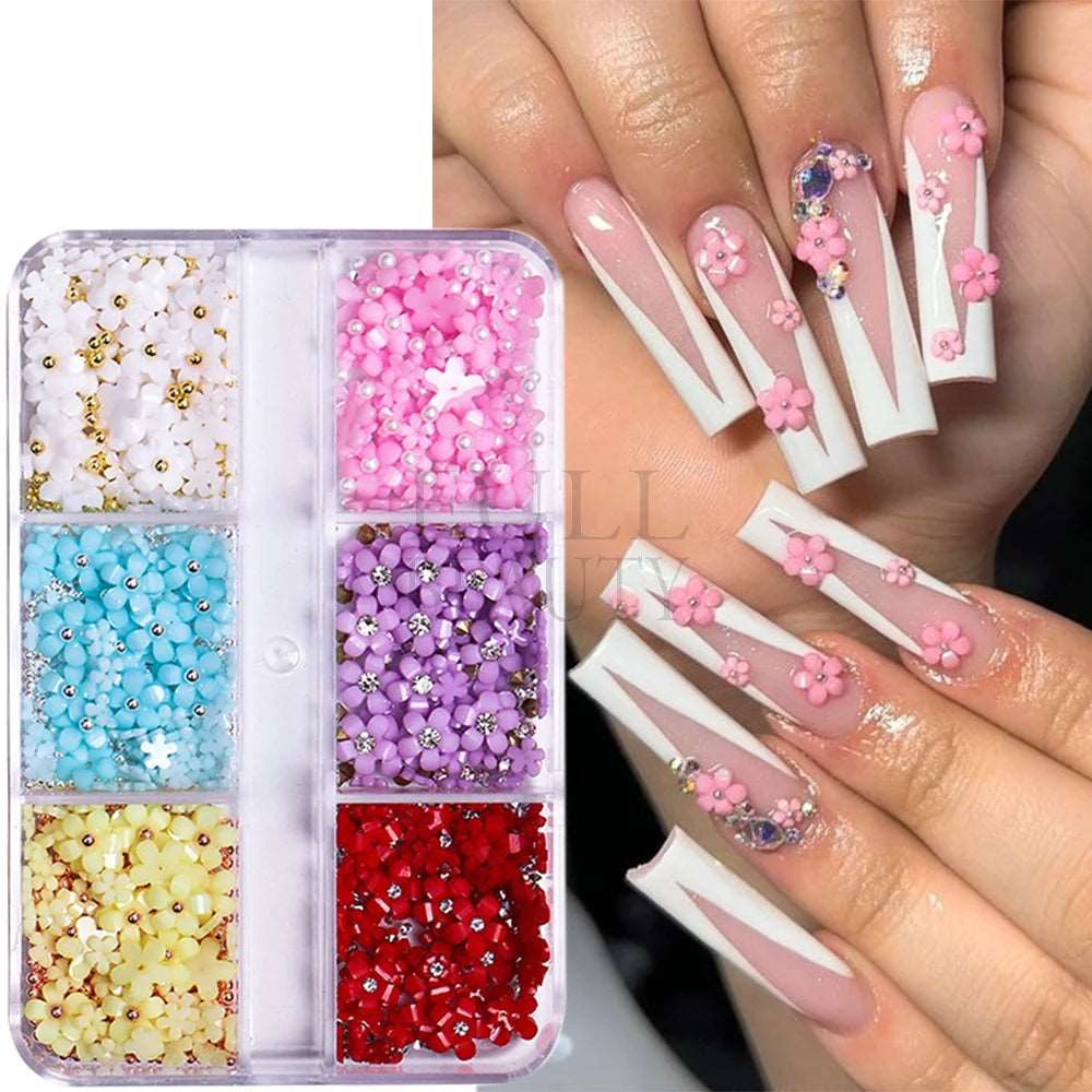Acrylic Flower Nails - myglowmuse