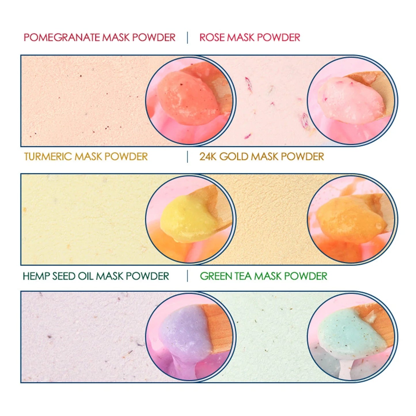 Clay Powder facial detoxification ROSE - Oferta maquillajes