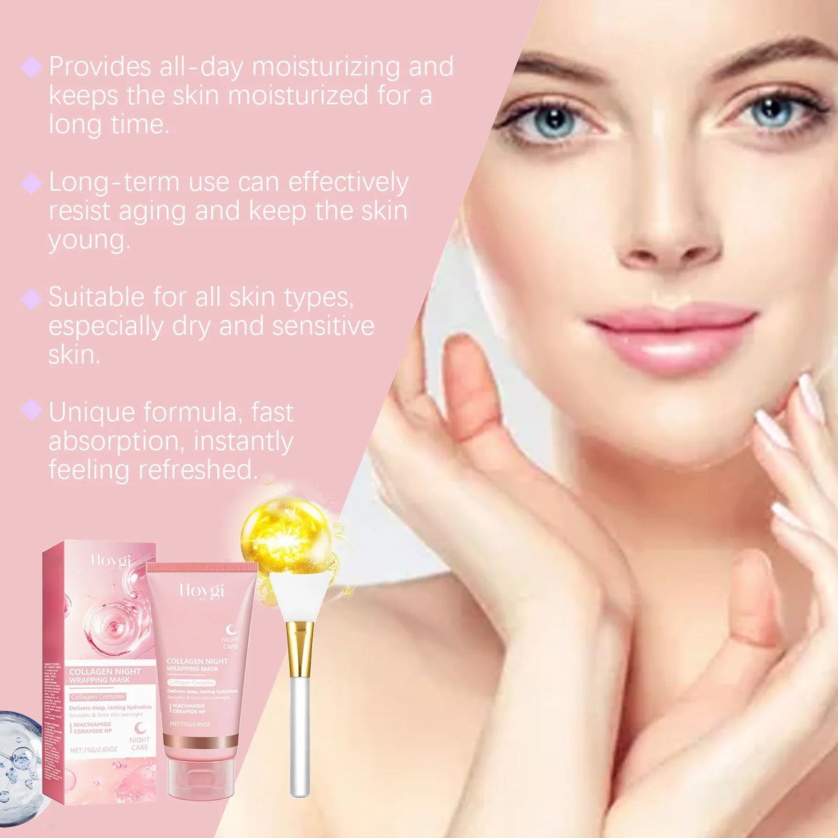 Collagen peel off mask deep cleansing pores - myglowmuse