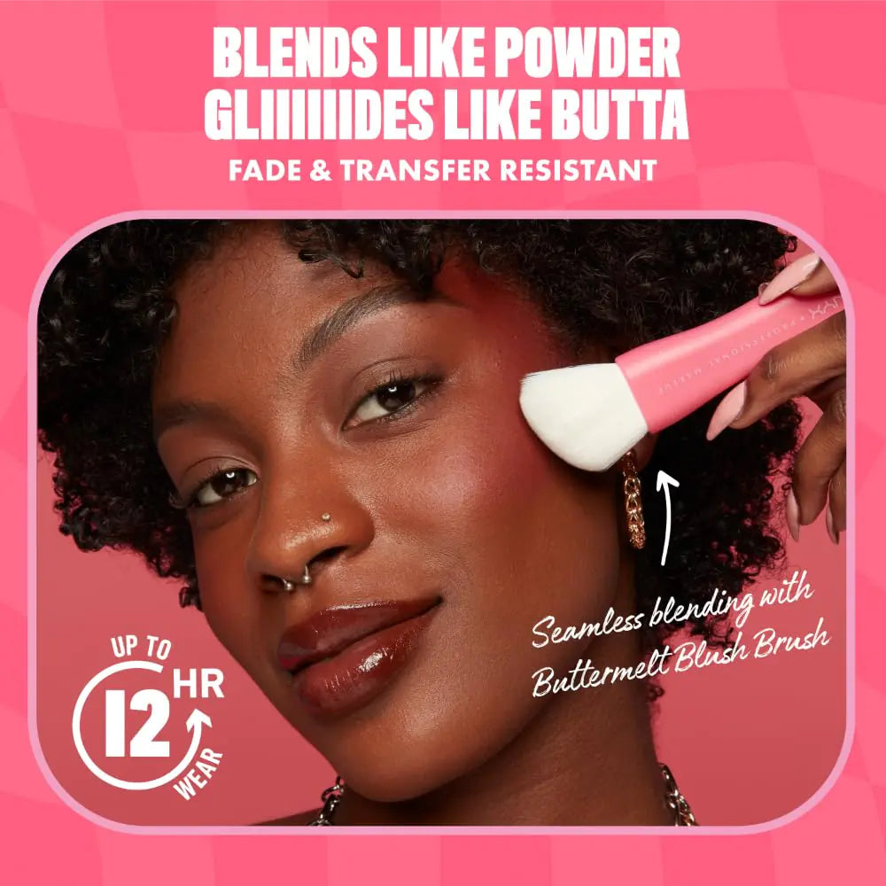 NYX Buttermelt Powder Blush – Vegan, Long-Lasting