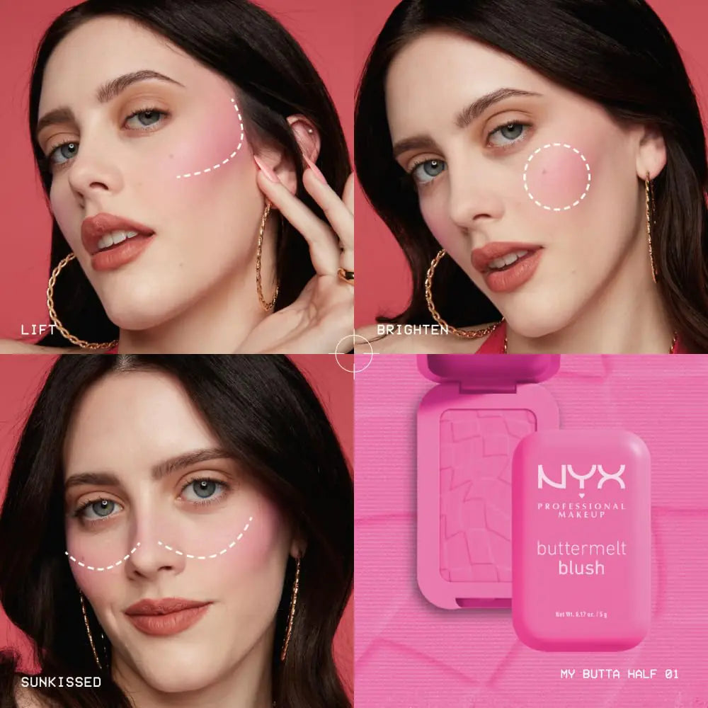 NYX Buttermelt Powder Blush – Vegan, Long-Lasting